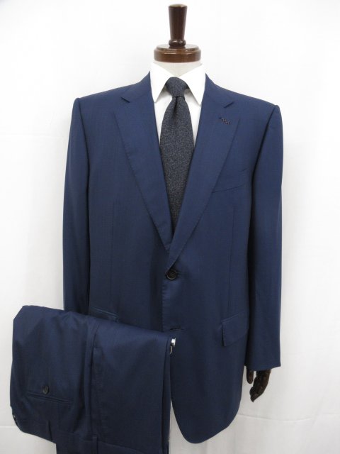 未使用品【エルメネジルドゼニアクチュール】希少 大きなサイズ 722N22 21L2N5 2B スーツ (メンズ) 7-56R 紺系 ストライプ柄 ◯32RMS0948◯ 【中古】