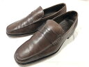 【トッズ TOD'S】 レザー Uチップ コインローファー スリッポン シューズ 紳士靴 (メンズ) size7 ダークブラウン系 ◯30MZA7233◯ 【中古】(4)