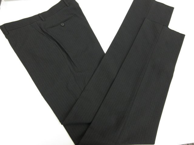 未使用 【TAGLIATORE NAPOLI 1939 タリアトーレ】 シングル3ボタン スーツ (メンズ) 46 ブラック ストライプ織 伊製 TA800/18 ◯27SLJ0586　【中古】