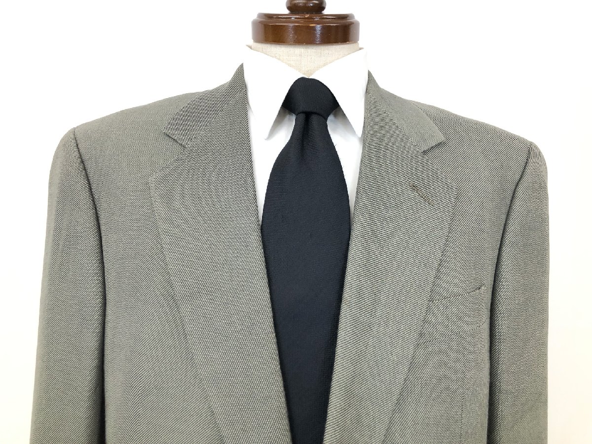 【ジョルジオアルマーニ GIORGIO ARMANI】黒タグ 2ボタン スーツ (メンズ) size48 グレー系 バイアス織柄 02.780000 イタリア製◇32RMS2506　【中古】
