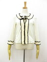訳あり未使用 【パオラフラーニ PAOLA FRAN】 リボン装飾 カーディガン ストレッチチュール素材 (レディース)size40 アイボリー系□5LN558...