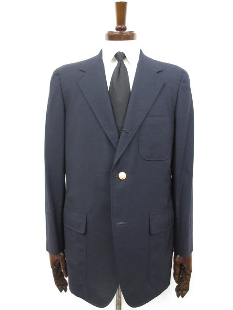 【CLIPP チップ】CBW-1351-28 金ボタン ブレザー ジャケット (メンズ) size98-85-175 濃いめのネイビー系 □17MJ9850□【中古】