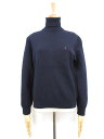 超美品【ポロラルフローレン POLO Ralph Lauren】 KR-RL-NA-1306 ポニー刺繍 長袖ニット (レディース) sizeL ネイビー系 ◯...