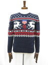 未使用 【ポロラルフローレン POLO Ralph Lauren】 トナカイ ウール混コットン ニット (メンズ/ボーイズ) sizeL(14-16) ネイビー ◯5MN5609【中古】(4)