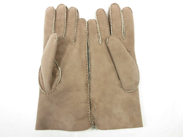 未使用 【アリス ARIS】 ムートンレザー グローブ 手袋 (メンズ) size8 ブラウン系 ◯3LE3883◯【中古】