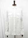 未使用 【グランシャツ GLANSHIRT】 5XCL00 G7023 001 定価38500円 リネン100% 長袖シャツ (メンズ) size41 ホワイト...