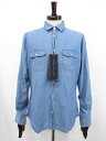 未使用【グランシャツ GLANSHIRT】INDIGO CHINO 5XCL00 G6662 810 定価36300円 長袖シャンブレーシャツ (メンズ) 41...
