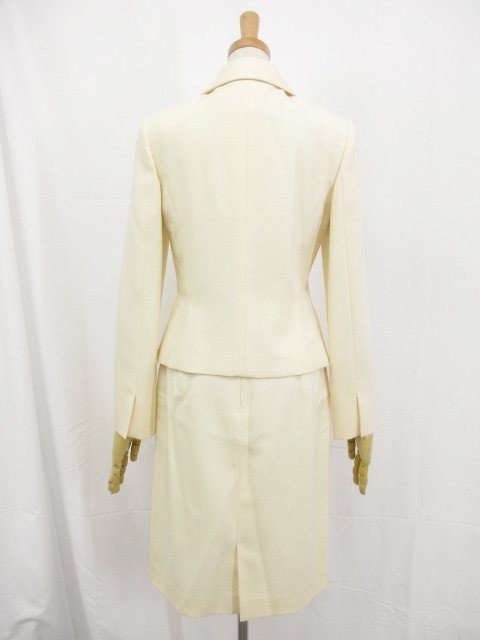 超美品【Harrods ハロッズ】16100461 ジャケット×スカート セットアップ スーツ (レディース) size1/2 ライトベージュ系 ◯17LS1090◯【中古】