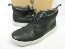 美品 【クラークス Clarks】 SPORTWEAR ミドルカット プレーントゥ レザースニーカー 紳士靴 (メンズ) size7G ブラック ◯30MZA7070◯ 【中古】(4)