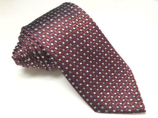 【Ermenegildo Zegna エルメネジルドゼニア】 総柄 織柄 シルク 絹 ネクタイ (メンズ) 微光沢 ボルドー系×ブラック 伊製 ◯27KSM1748【中古】 【Ermenegildo Zegna エルメネジルドゼニア】 総柄 織柄 シルク 絹 ネクタイ (メンズ) 微光沢 ボルドー系×ブラック 伊製 ◯27KSM1748【中古】