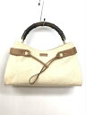 【グッチ GUCCI】 109136 1669 バンブーワンハンドル キャンバストートバッグ (レディース) ベージュ ◯5LG3083○ 【中古】