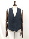 超美品【ラルディーニ LARDINI】JL77034 カシミア2%混 織柄 ベスト ジレ (メンズ) size48REG ネイビー×グレー系 イタリア製 ◯17...