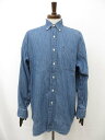 超美品【POLO RALPH LAUREN ポロラルフローレン】 綿100% ボタンダウン デニムシャツ (メンズ) size170/92A インディゴブルー系◯35MK4925【中古】(4)