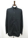 超美品【アルマーニコレツィオーニ ARMANI COLLEZIONI】 コットン100% 織柄 長袖シャツ (メンズ) size43/17 ブラック ◯35MK4950◯【中古】