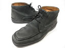 【バリー BALLY】 ヌバックレザー スクエアトゥ ショートブーツ 紳士靴 (メンズ) sizeUS8.5D グレー系 ◯30MZA7250◯【中古】