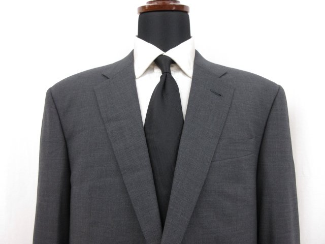 未使用 【エンポリオアルマーニ EMPORIO ARMANI】 G LINE 2ボタン スーツ (メンズ) size54 チャコールグレー 無地 1ZVGBA ZZ081 ◯27EMP076【中古】