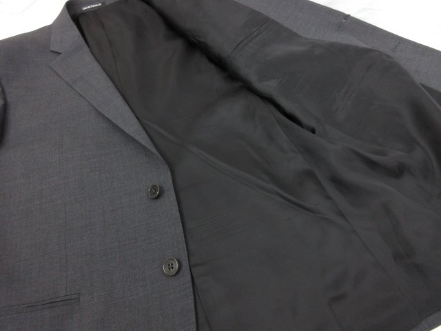 未使用 【エンポリオアルマーニ EMPORIO ARMANI】 G LINE 2ボタン スーツ (メンズ) size54 チャコールグレー 無地 1ZVGBA ZZ081 ◯27EMP076【中古】