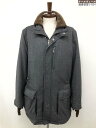 極美品【エルメネジルドゼニア】LTM28-350 ELEMENTS ムートン襟 2WAY 内側カシミア×絹混 中綿入りコート(メンズ)46/XS 伊製◯17MW3838◯ 【中古】