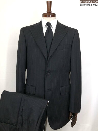 美品【ポールスミスロンドン Paul Smith LONDON】 PL-HK-61361 ロロピアーナ120's 3Bスーツ (メンズ) sizeL ストライプ柄 黒 ◯33RMS1308【中古】 美品【ポールスミスロンドン Paul Smith LONDON】 PL-HK-61361 ロロピアーナ120's 3Bスーツ (メンズ) sizeL ストライプ柄 黒 ◯33RMS1308【中古】