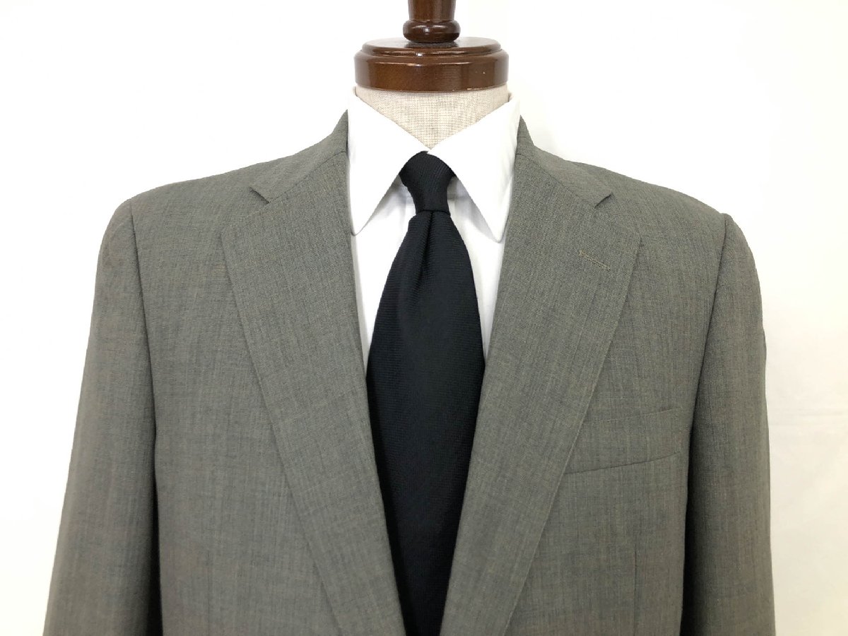 超美品【ブルックスブラザーズ Brooks Brothers】628143QA6 ウール 2B スーツ (メンズ) A6 グリーンがかったグレー系 織柄 ◯32RMS1505◯　【中古】