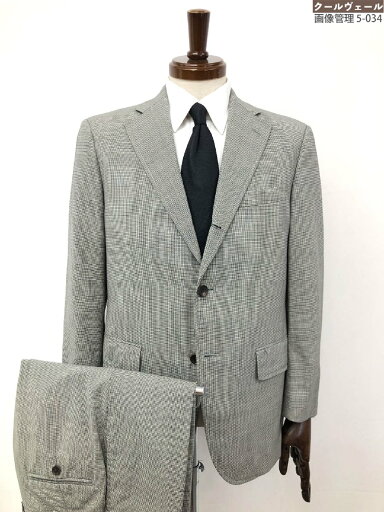 【J.PRESS Jプレス】0215SROPGM0026 ウール100% 3ボタン段返り スーツ(メンズ) sizeA4 ミディアムグレー 千鳥柄 ◯32RMS1461◯ 【中古】 【J.PRESS Jプレス】0215SROPGM0026 ウール100% 3ボタン段返り スーツ(メンズ) sizeA4 ミディアムグレー 千鳥柄 ◯32RMS1461◯ 【中古】