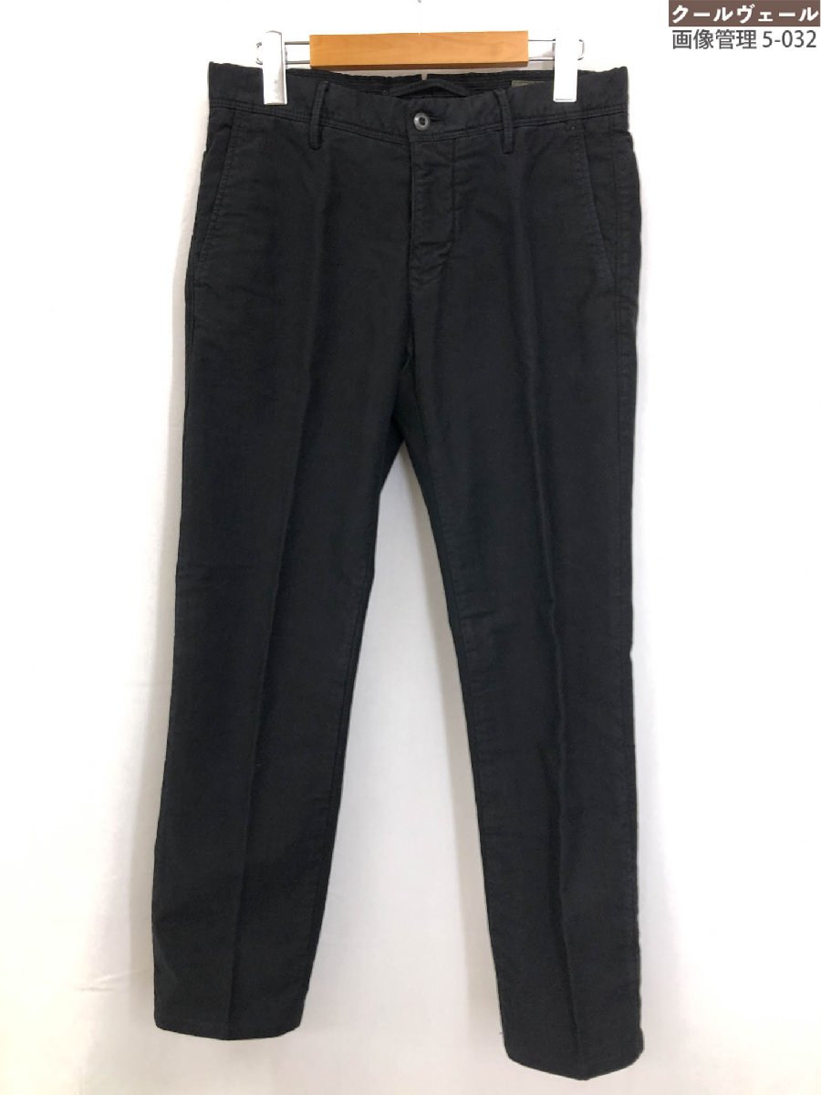 美品【インコテックス INCOTEX】 SLIM FIT 15S100 4611A 990 コットンスラックス (メンズ) size30 ブラック ◯33MPA3654◯ 【中古】