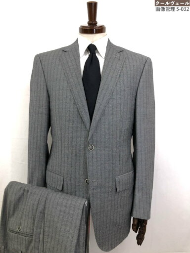 美品【エルメネジルドゼニア】 221225 ス・ミズーラ シングル2ボタンスーツ (メンズ) size50C グレー系 ストライプ柄 ◇33RMS1642◇【中古】 美品【エルメネジルドゼニア】 221225 ス・ミズーラ シングル2ボタンスーツ (メンズ) size50C グレー系 ストライプ柄 ◇33RMS1642◇【中古】