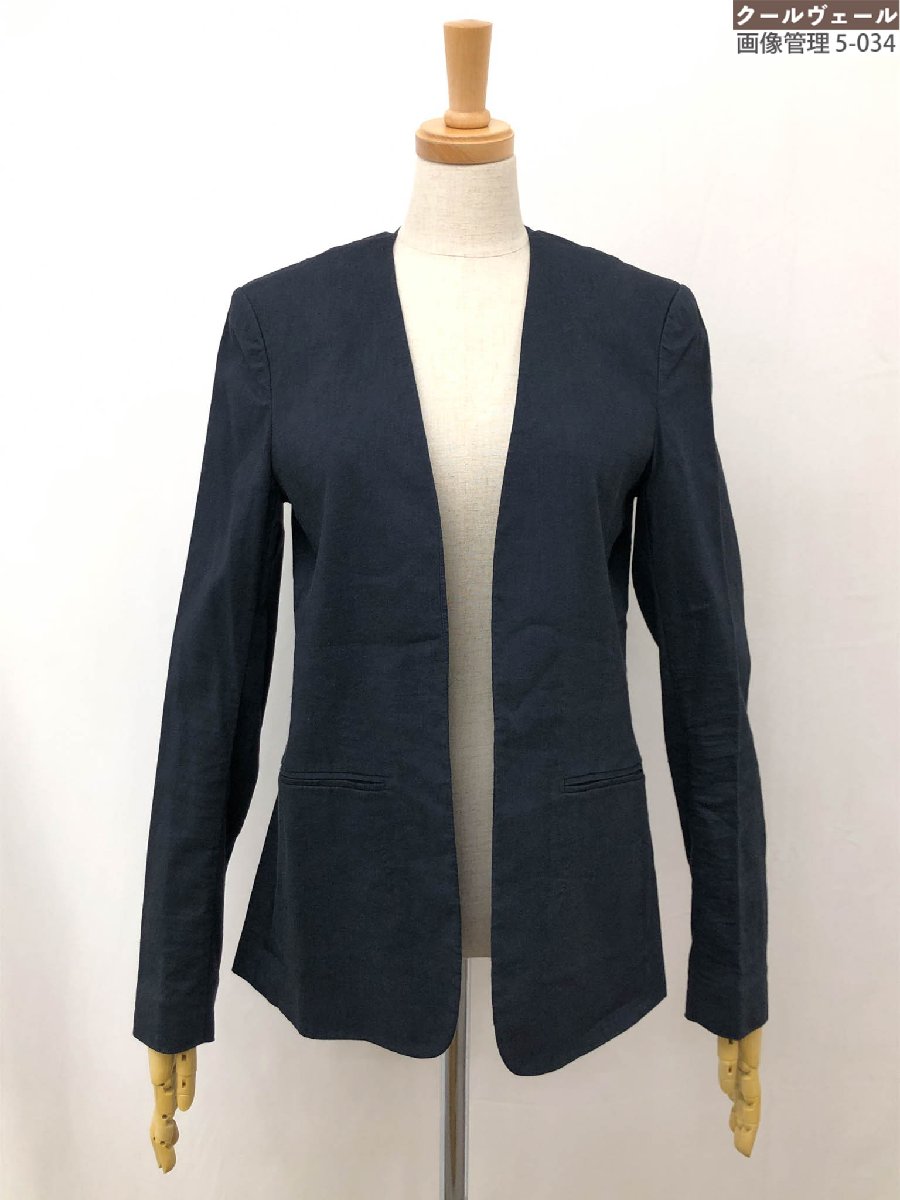 美品 セオリーリュクス リネンコットンノーカラージャケット ストレッチ M相当 楽天市場】ノーカラージャケット レディース(ブランドセオリー