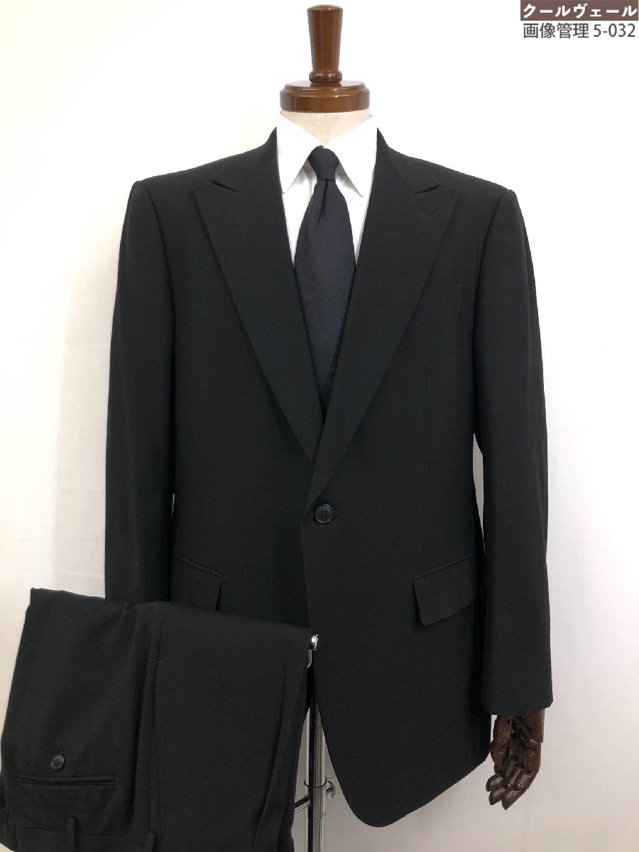 超美品【ピエールカルダン pierre cardin】PC10L850A シングル1ボタン スーツ (メンズ) size102BB6 ブラック 黒無地 冠婚葬祭◇17RMS1719◇【中古】