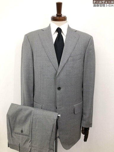 美品【TETSU.spa テツエスピーエー】TSAW15201 アンジェリコ生地 Super110’S 3B段返り スーツ (メンズ) size50 グレー系 ◇17RMS1710【中古】 美品【TETSU.spa テツエスピーエー】TSAW15201 アンジェリコ生地 Super110’S 3B段返り スーツ (メンズ) size50 グレー系 ◇17RMS1710【中古】