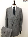 超美品【ジョルジオアルマーニ GIORGIO ARMANI】最高級 黒ラベル JSGU61 JS200 ダブル4B スーツ (メンズ) 56 ベージュ 格子柄◇32RMS2057 【中古】