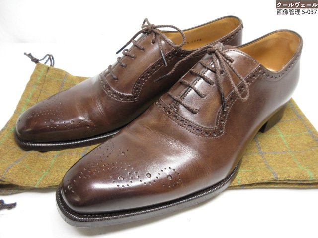 超美品 【フランチェスコベニーニョ】 メダリオン 内羽根 5アイレット シューズ 紳士靴 (メンズ) size7..