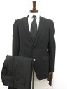 【パーソンズフォーメン PERSON'S FOR MEN 】シングル2ボタン スーツ (メンズ) sizeYA5 ブラック系 ストライプ柄 ヘリンボーン □32...