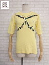 ◎アバハウス ABAHOUSE プリント柄 半袖Tシャツ イエロー/LT1170 【中古】