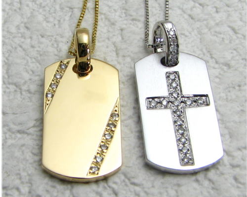 リバーシブルクロス ペンダントモンドダイヤ0.30ct　【騎士道シリーズ】　　K18YG/K18WG/K18PG　　メンズ