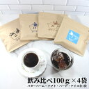 飲み比べセット 100g×4袋 バターバームコーヒー 100g ソフトブレンド 100g ハードブレンド 100g アイスブレンド100g | 送料無料 フレー...