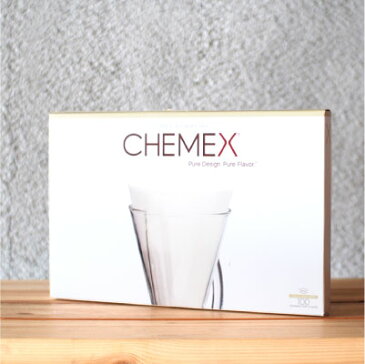 ケメックス（CHEMEX）専用コーヒーフィルター 3カップ用 100枚入り（半円形タイプ） [G]