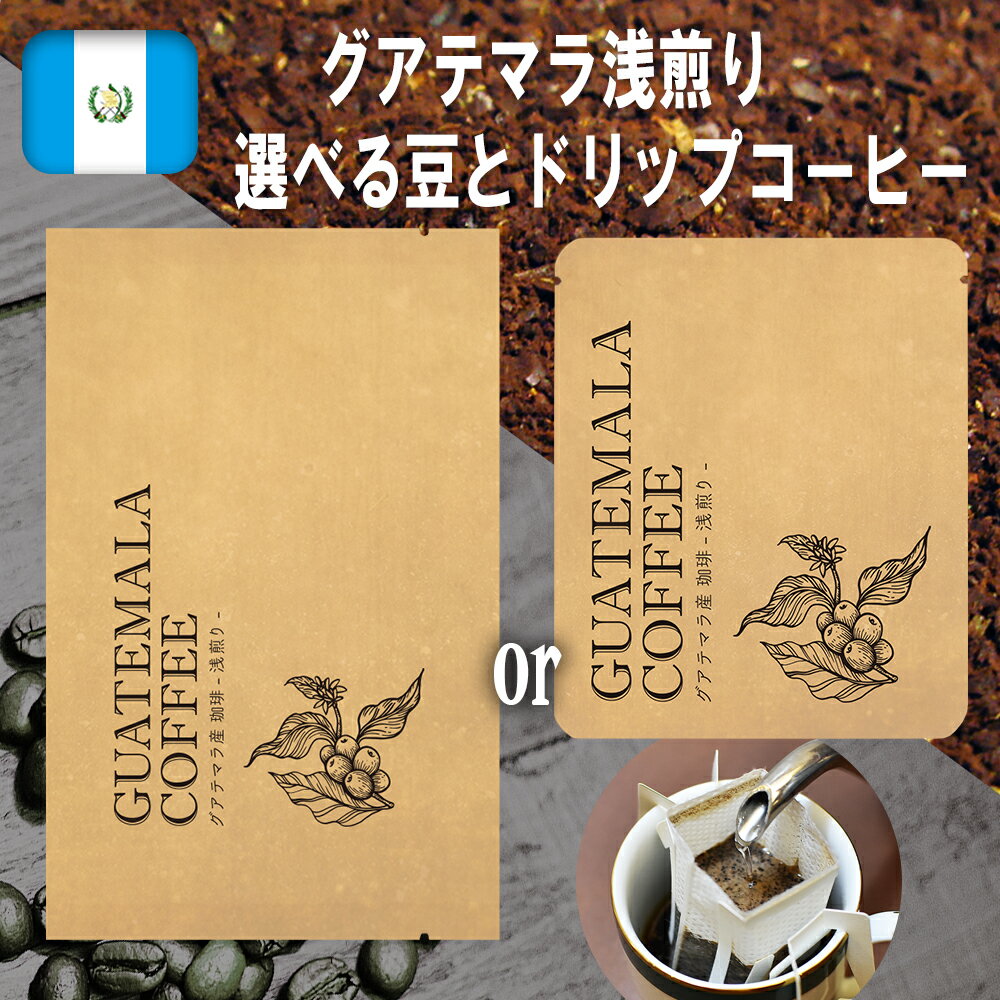 コーヒー豆 浅煎り グアテマラ 送料無料 柑橘系のシトラスフルーツの香りに豊かなコク グァテマラSHB シナモンロースト 150g or ドリップコーヒー 10g 7個 メール便 お試しセット ドリップパック お歳暮コーヒー お歳暮人気 コーヒー粉 ドリップバッグコーヒー ガテマラ