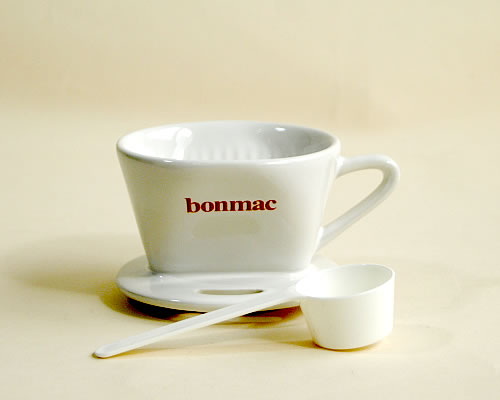 器具 消耗品Bonmac 陶器製ドリッパー/1〜2杯用（白）【北海道 沖縄県へはお届け出来ません】