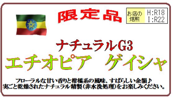 送料無料 コーヒー コーヒー豆 コーヒー粉 豆のまま 珈琲豆 エチオピア ゲイシャ ナチュラルG3 200 g（生豆）