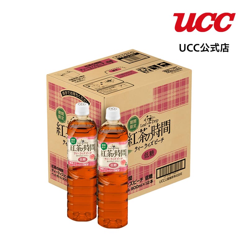 UCC 紅茶の時間 ティーウィズピーチ 低糖 ペットボトル 900ml×12本のサムネイル
