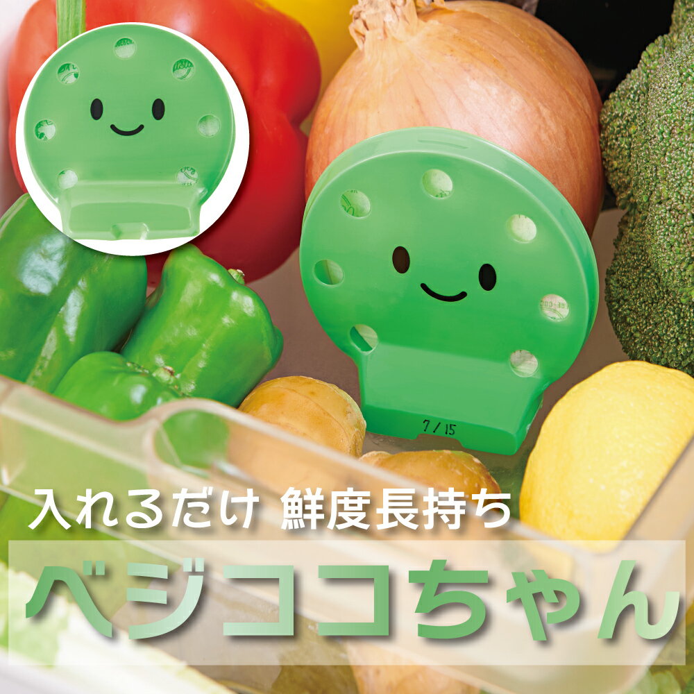 野菜 鮮度 保持 保存 交換目安3ヵ月 日本製 ベジココちゃん 専用フック付 果物 野菜室 鮮度長持ち 冷蔵庫保存 傷まない 【メール便】 コジット