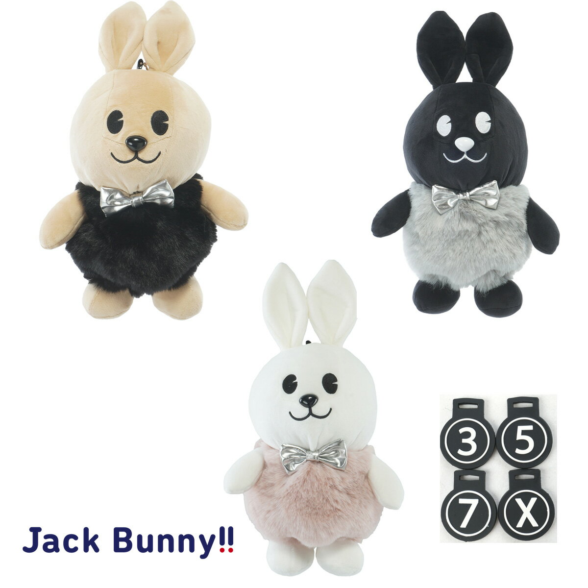 【月間MVP受賞】ジャックバーニー フェアウェイウッド用 ヘッドカバー ファーウサギ FW ゴルフ ユニセ..