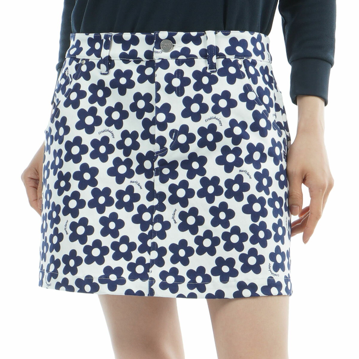 【月間MVP受賞】パーリーゲイツ レディース ストレッチ ピーチスカート フラット花...