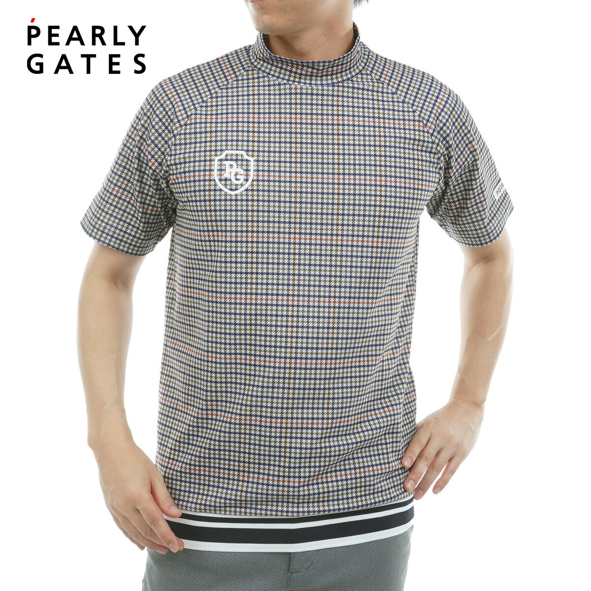 【月間MVP受賞】パーリーゲイツ メンズ ハイネック UV カットソー DRYMIX ベアカノコ 半袖 ゴルフウエア PEARLY GATES 2025秋冬【送料無料】