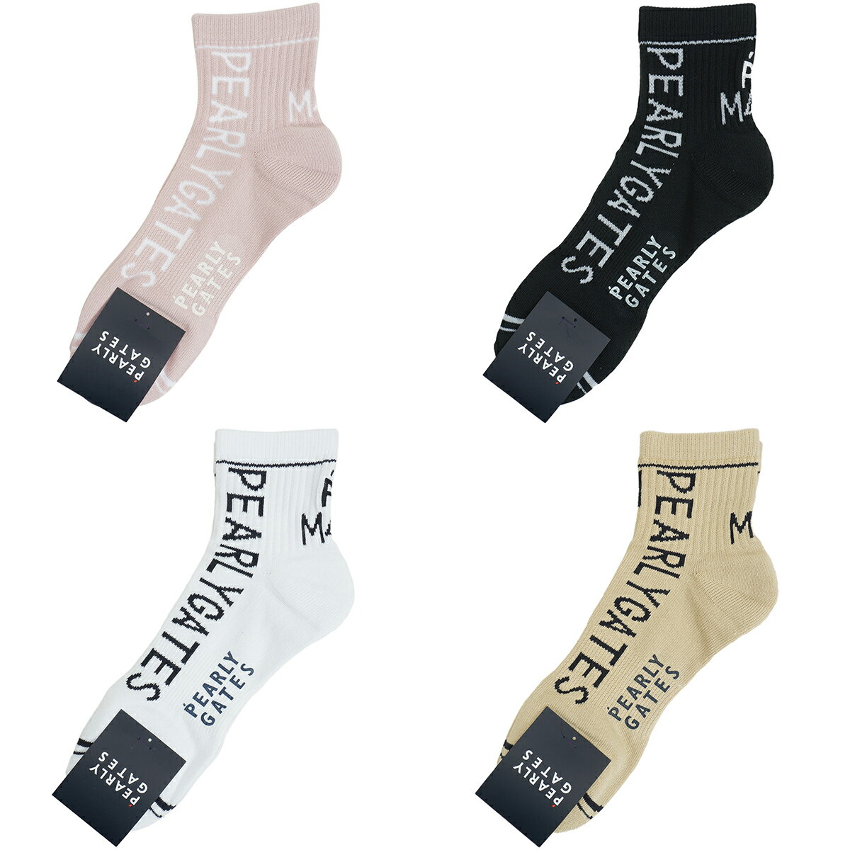 【月間MVP受賞】パーリーゲイツ メンズ リブショート ソックス ゴルフ PEARLY GATES 2024春夏