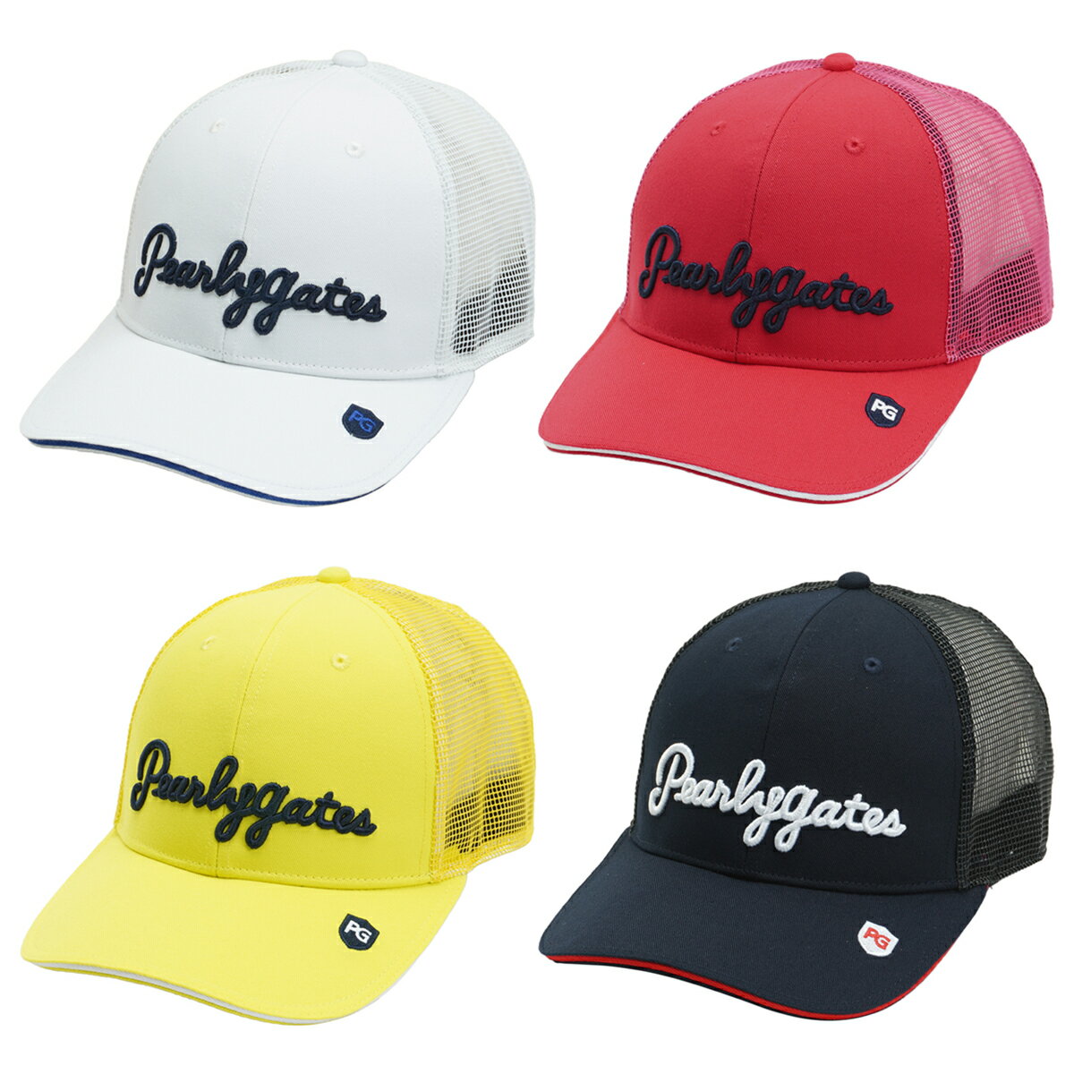 【5/17-26 期間限定10%OFF!】パーリーゲイツ キャップ ツイル×メッシュ 筆記体ロゴ CAP ゴルフ ユニセックス メンズ レディース PEARLY GATES 2023春夏【送料無料】 1