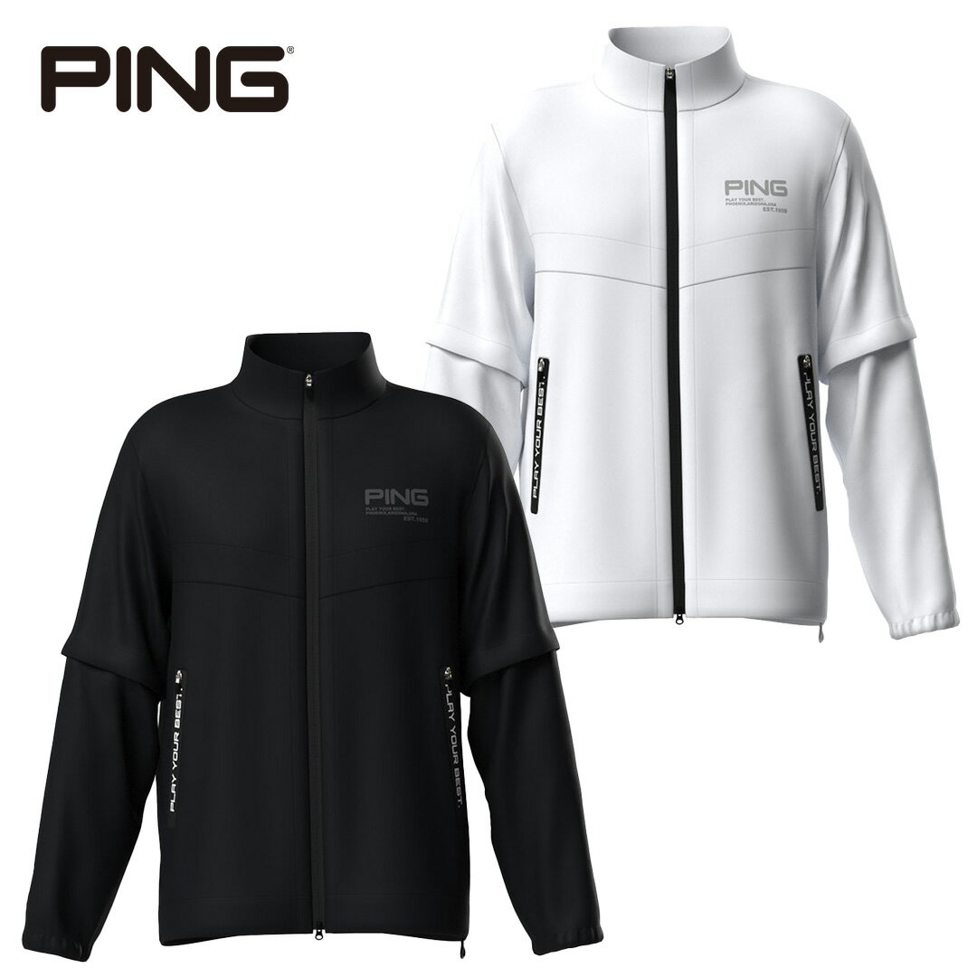 【月間MVP受賞】PING メンズ 2WAY 撥水ブルゾン テラエステル ストレッチ レインウエア PERFORMANCE ...