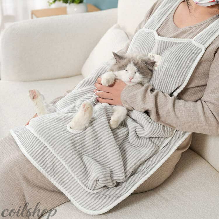 【2点500円クーポン】ペット猫寝袋 抱っこ用エプロン ポケット 犬 猫 抱っこ エプ...