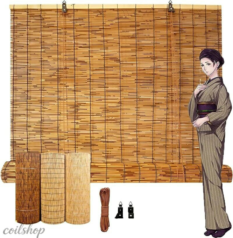 天然材料を採用し、手編みで、技術が優れ、環境に優しく、通気性があり、ファッションが優雅である。日光の70%を遮ることができ、室内と屋外で使用することができます。 日除け、日焼け止め、換気ができ、美しく快適な生活をもたらします。竹特有のつるっとした質感は上品さだけでなく、清涼感も与えてくれます。家の雰囲気作りにもぴったりです。炭火で着色されたナチュラルな風合いが特徴で、和室にマッチする風情のあるデザインのものを使いたい人におすすめ。 ロープ（固定ロープ）があり、竹シェードを希望の高さに簡単に固定できます。美観と耐久性を向上させるために、乾いた布または湿った布で掃除することもできます。インストールが容易です。あなたの家を簡単に飾ることができます。すだれは湿った布で拭くことができ、長期使用後も美しく長持ちします。 ホテル、茶室、あずまや、レストラン、キッチン、アトリエ、ベランダ、仕切り、屋上、美術館、サンルーム、オフィス、展示室、屋外娯楽場所などに広く応用できる。寿命と耐久性を得るには、乾燥した換気の良い環境で使用することをお勧めします。 天然材料を採用し、手編みで、技術が優れ、環境に優しく、通気性があり、ファッションが優雅である。日光の70%を遮ることができ、室内と屋外で使用することができます。 日除け、日焼け止め、換気ができ、美しく快適な生活をもたらします。竹特有のつるっとした質感は上品さだけでなく、清涼感も与えてくれます。家の雰囲気作りにもぴったりです。炭火で着色されたナチュラルな風合いが特徴で、和室にマッチする風情のあるデザインのものを使いたい人におすすめ。 ロープ（固定ロープ）があり、竹シェードを希望の高さに簡単に固定できます。美観と耐久性を向上させるために、乾いた布または湿った布で掃除することもできます。インストールが容易です。あなたの家を簡単に飾ることができます。すだれは湿った布で拭くことができ、長期使用後も美しく長持ちします。 ホテル、茶室、あずまや、レストラン、キッチン、アトリエ、ベランダ、仕切り、屋上、美術館、サンルーム、オフィス、展示室、屋外娯楽場所などに広く応用できる。寿命と耐久性を得るには、乾燥した換気の良い環境で使用することをお勧めします。